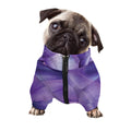 Purple Lily Flower Print Dog Zip Up Jacket
