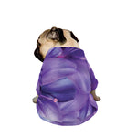 Purple Lily Flower Print Dog Zip Up Jacket