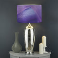 Purple Lily Flower Print Drum Lamp Shade