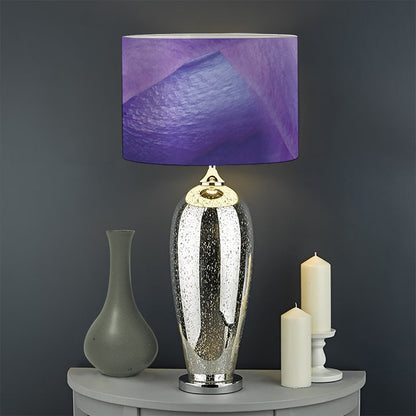 Purple Lily Flower Print Drum Lamp Shade