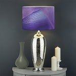 Purple Lily Flower Print Drum Lamp Shade