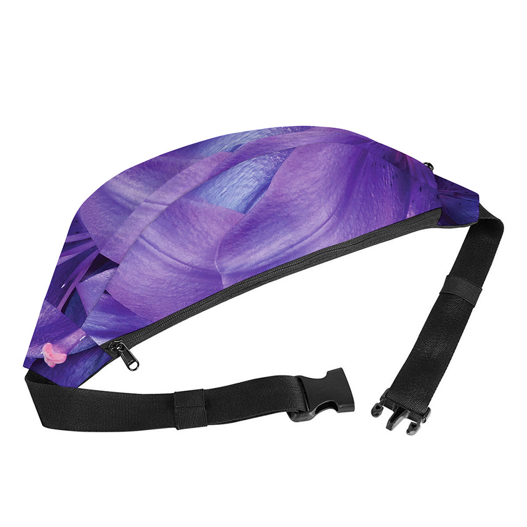 Purple Lily Flower Print Fanny Pack