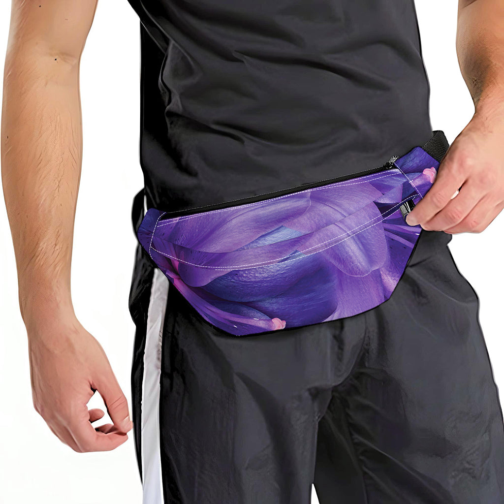 Purple Lily Flower Print Fanny Pack