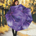 Purple Lily Flower Print Foldable Umbrella