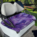 Purple Lily Flower Print Golf Cart Seat Cover