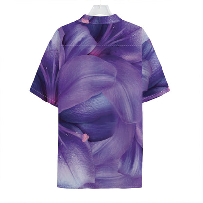 Purple Lily Flower Print Hawaiian Shirt