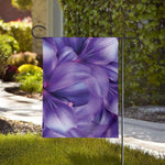 Purple Lily Flower Print House Flag
