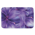 Purple Lily Flower Print Indoor Door Mat