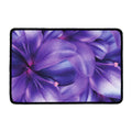 Purple Lily Flower Print Kitchen Mat