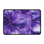 Purple Lily Flower Print Kitchen Mat