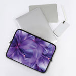 Purple Lily Flower Print Laptop Sleeve