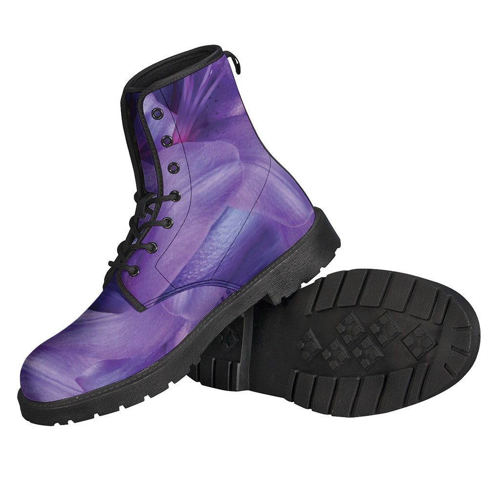 Purple Lily Flower Print Backpack