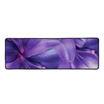 Purple Lily Flower Print Long Kitchen Mat