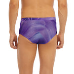 Purple Lily Flower Print Men's Briefs