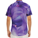 Purple Lily Flower Print Men's Deep V-Neck Shirt