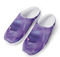 Purple Lily Flower Print Mesh Casual Shoes