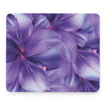 Purple Lily Flower Print Mouse Pad