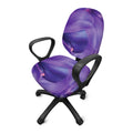 Purple Lily Flower Print Office Chair Cover