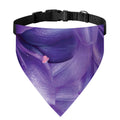 Purple Lily Flower Print Over The Collar Dog Bandana