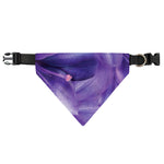 Purple Lily Flower Print Over The Collar Dog Bandana