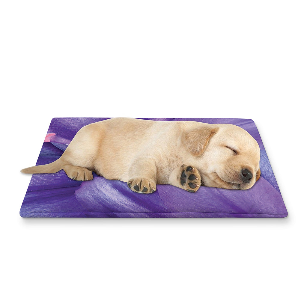 Purple Lily Flower Print Pet Cooling Mat Cover