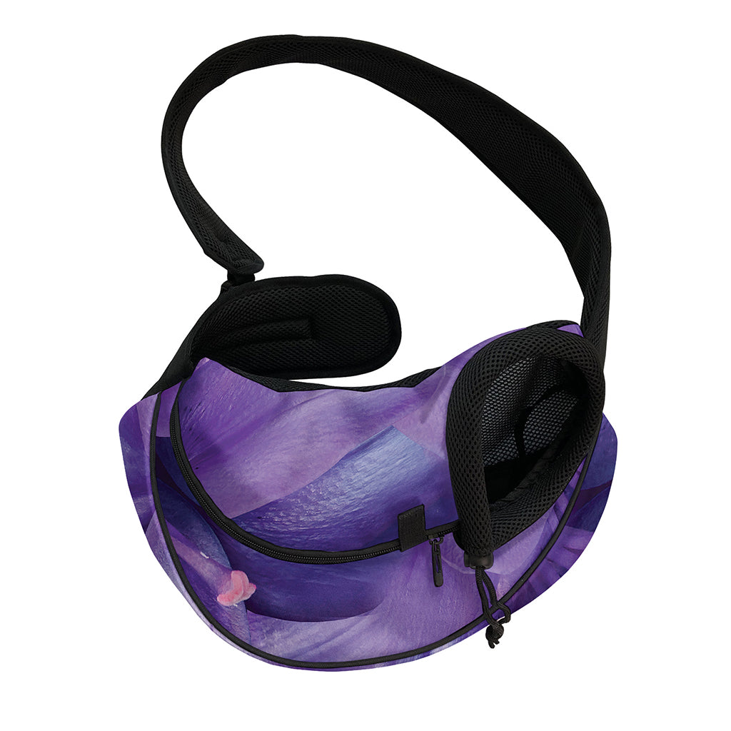 Purple Lily Flower Print Pet Sling Carrier