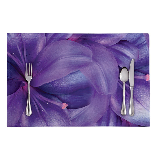 Purple Lily Flower Print Placemat