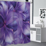 Purple Lily Flower Print Premium Shower Curtain