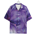 Purple Lily Flower Print Rayon Hawaiian Shirt