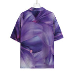 Purple Lily Flower Print Rayon Hawaiian Shirt