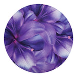 Purple Lily Flower Print Round Blanket