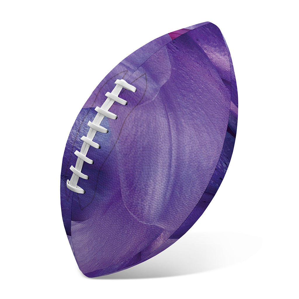 Purple Lily Flower Print Rugby Ball