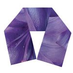 Purple Lily Flower Print Scarf