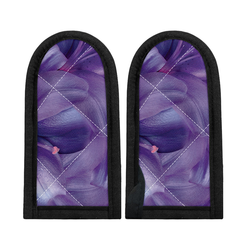 Purple Lily Flower Print Skillet Handle Cover