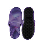 Purple Lily Flower Print Slippers
