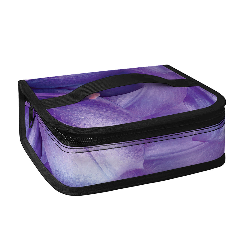 Purple Lily Flower Print Small Lunch Bag