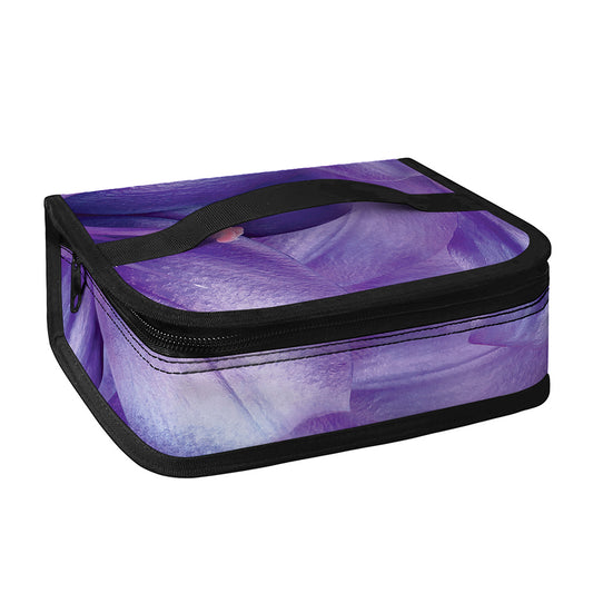 Purple Lily Flower Print Small Lunch Bag