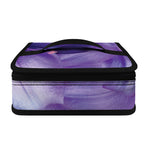 Purple Lily Flower Print Small Lunch Bag