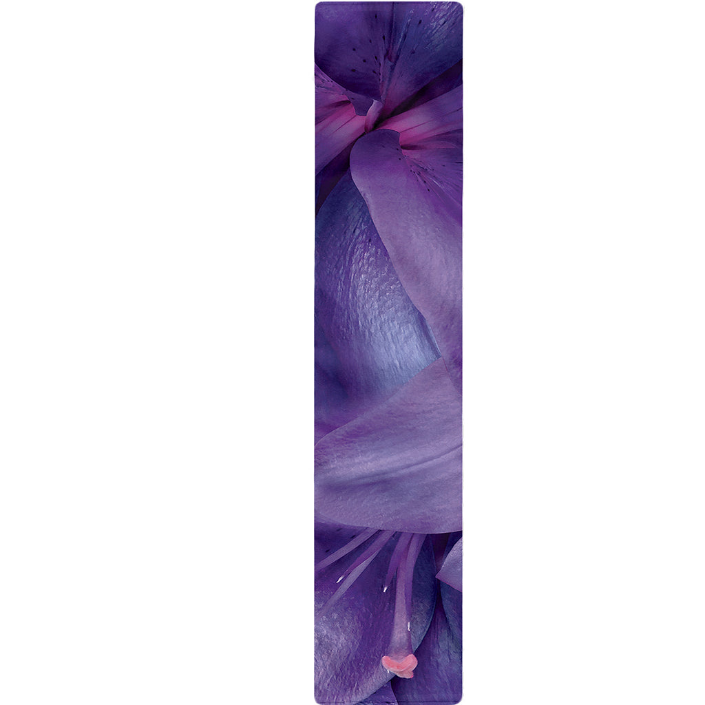 Purple Lily Flower Print Table Runner