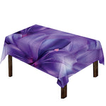Purple Lily Flower Print Tablecloth
