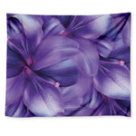 Purple Lily Flower Print Tapestry