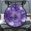 Purple Lily Flower Print Tire Cover With Camera Hole