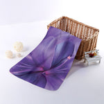 Purple Lily Flower Print Towel