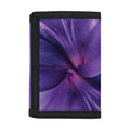 Purple Lily Flower Print Trifold Wallet