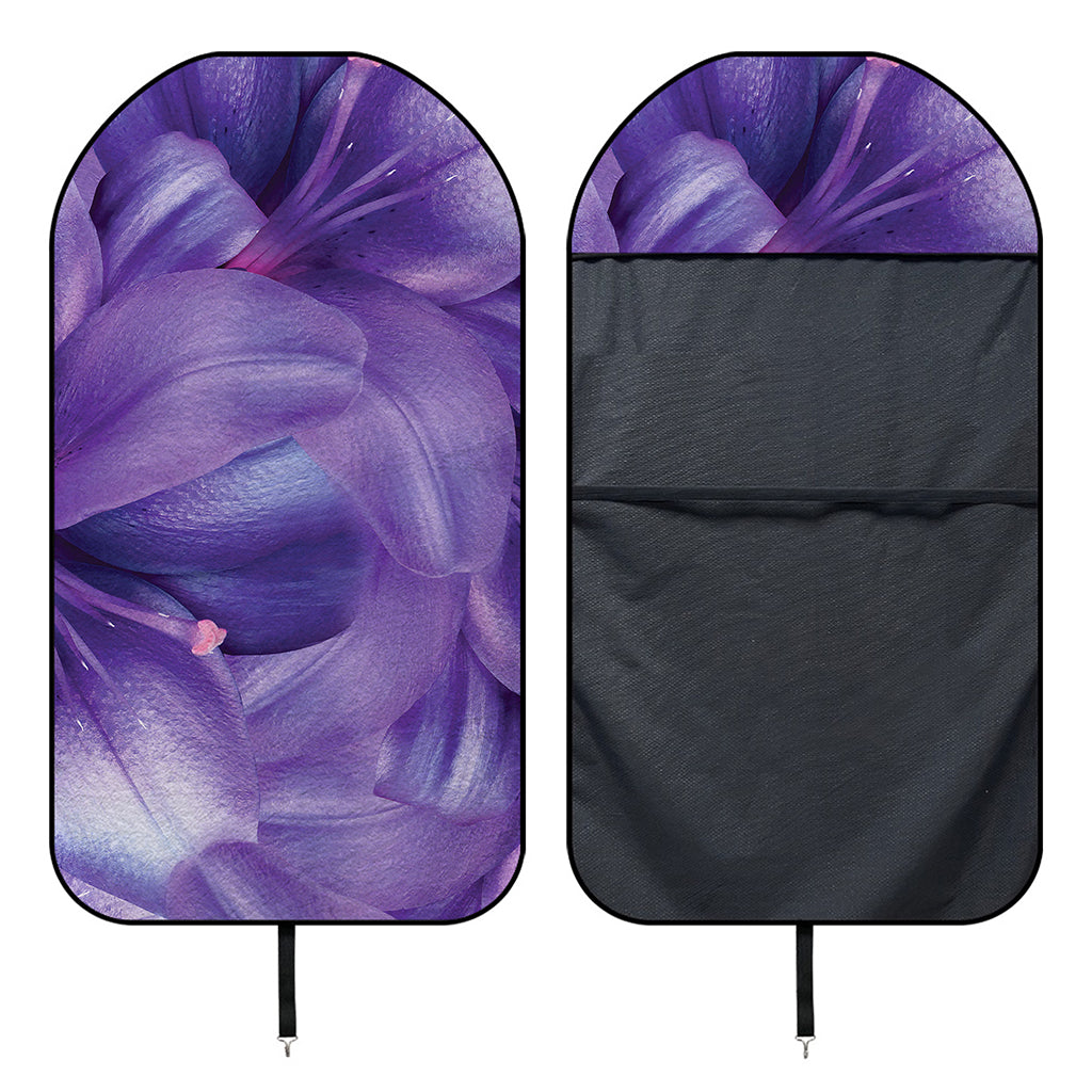 Purple Lily Flower Print Waterproof Car Seat Cover