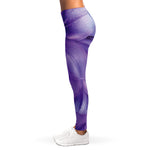Purple Lily Flower Print Women's Leggings