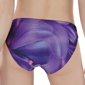 Purple Lily Flower Print Women's Panties