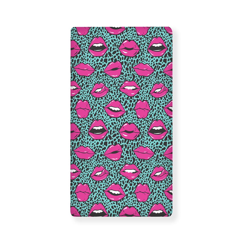 Purple Lips Pattern Print Baby Crib Sheet