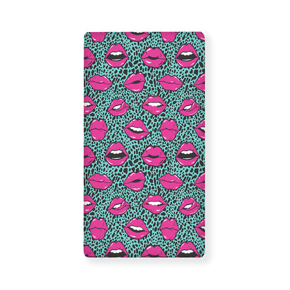 Purple Lips Pattern Print Baby Crib Sheet
