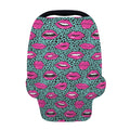 Purple Lips Pattern Print Baby Seat Cover